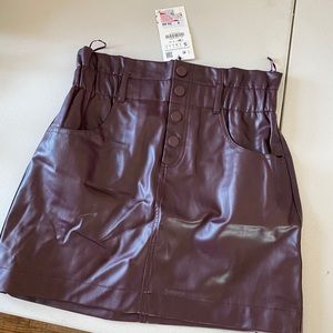 ZARA | Pleather Mini Skirt